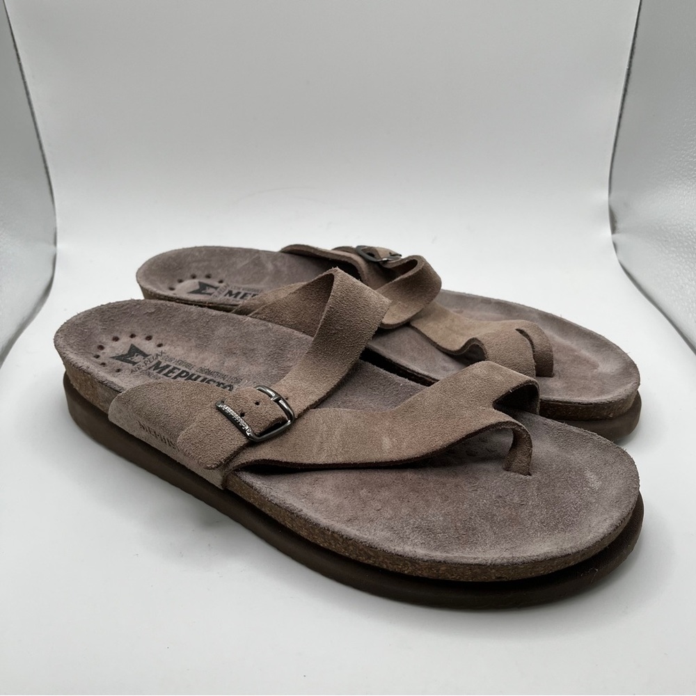 NWOB Mephisto Helen Leather Toe Loop Sandals Beach Slides Women’s Size 41 US 11